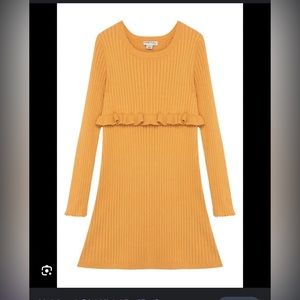 Habitual Kids Sweater Dress - 18M Gold Mustard